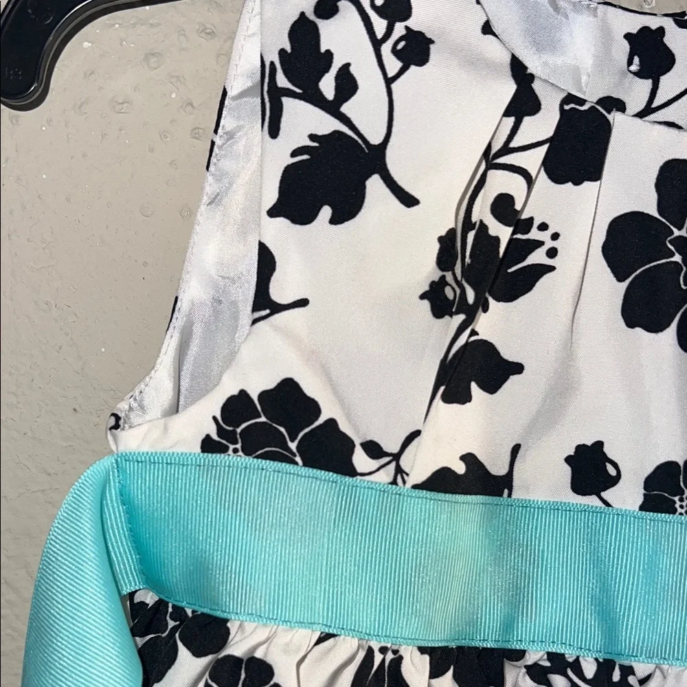 Polly Flinders Black and White Floral Dress